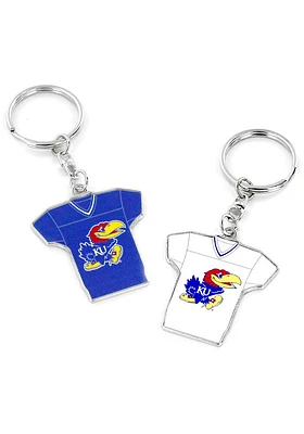 Kansas Jayhawks Home and Away Jersey Keychain - Blue