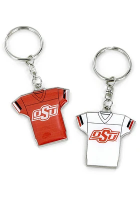 Oklahoma State Cowboys Home and Away Jersey Keychain - Orange