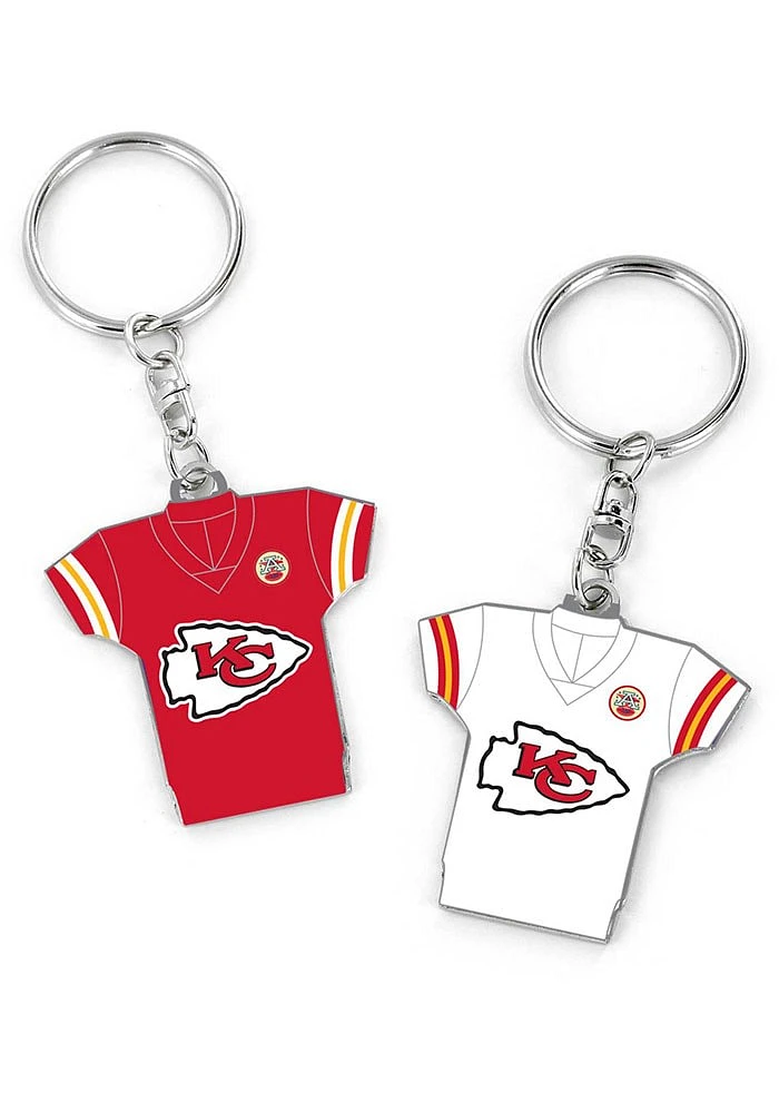 Kansas City Chiefs Home and Away Jersey Keychain - Red