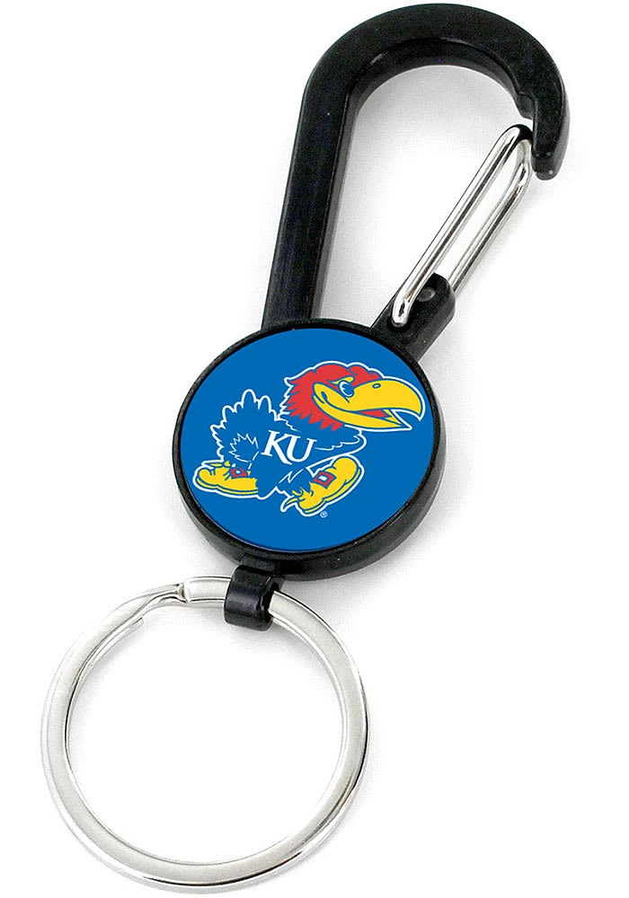 Kansas Jayhawks Metal Carabiner Keychain - Blue