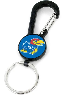 Kansas Jayhawks Metal Carabiner Keychain - Blue