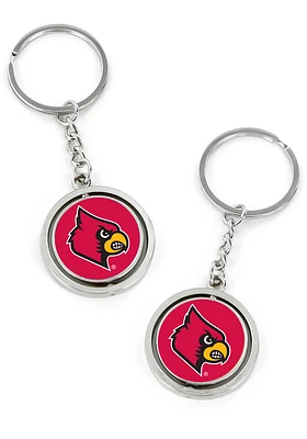 Louisville Cardinals Spinning Keychain - Red
