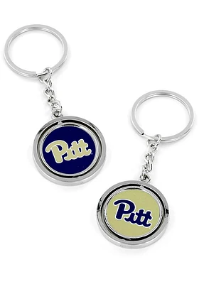 Pitt Panthers Spinning Keychain - Navy Blue