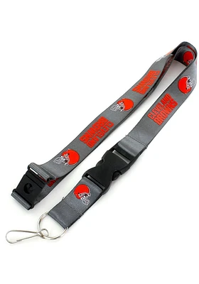 Cleveland Browns Charcoal Lanyard - Brown