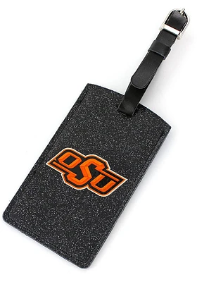 Oklahoma State Cowboys Orange Glitter Luggage Tag