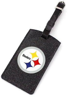 Pittsburgh Steelers Yellow Glitter Luggage Tag