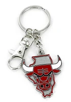 Chicago Bulls State Design Keychain - Red