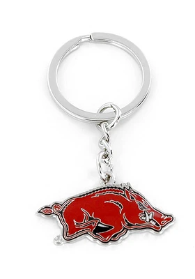 Arkansas Razorbacks Hog Logo Keychain - Red