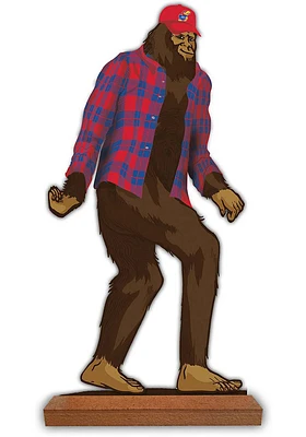 Kansas Jayhawks 12 Bigfoot Desktop Art Sign - Blue