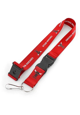 Chicago Bulls Wordmark HWC Lanyard - Red