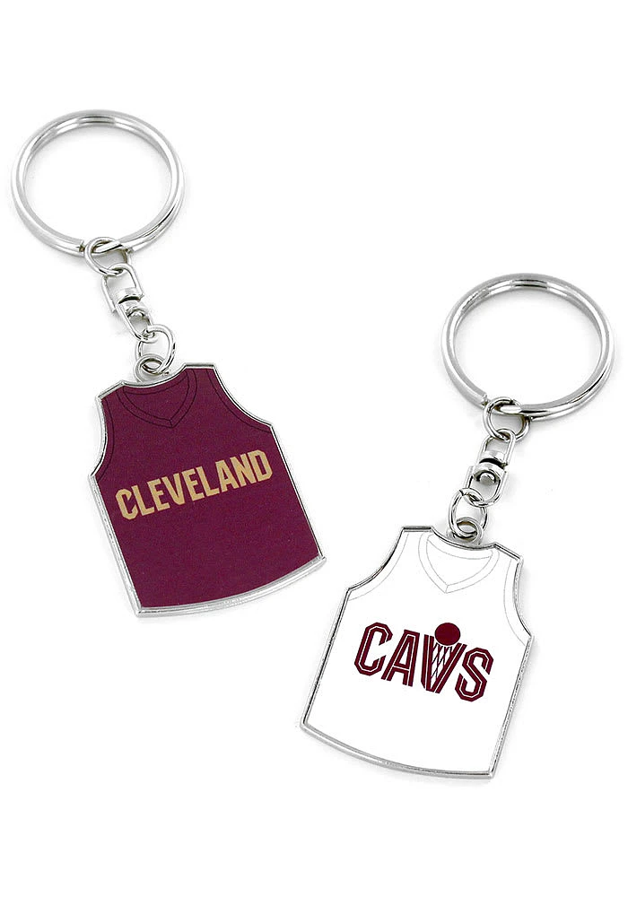 Cleveland Cavaliers Reversible Jersey Keychain - Maroon