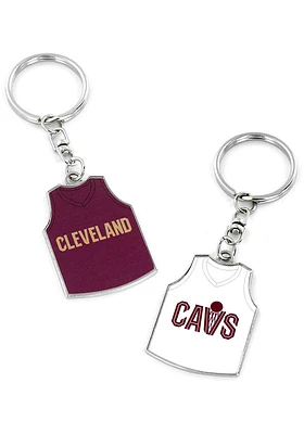 Cleveland Cavaliers Reversible Jersey Keychain - Maroon