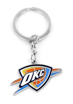 Oklahoma City Thunder Logo Design Keychain - Blue