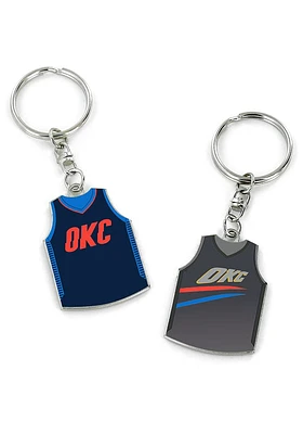 Oklahoma City Thunder Reversible Jersey Keychain - Blue