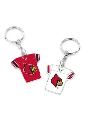 Louisville Cardinals Reversible Jersey Keychain - Red