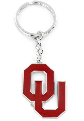 Oklahoma Sooners Logo Keychain - Red