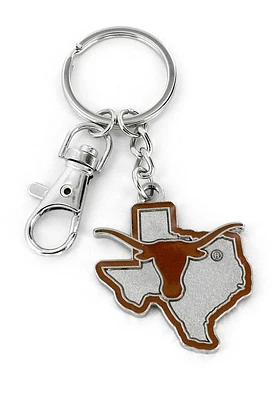 Texas Longhorns State Design Keychain - Burnt Orange