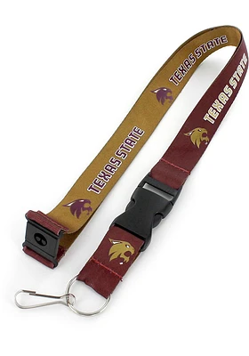 Texas State Bobcats Reversible Lanyard - Maroon