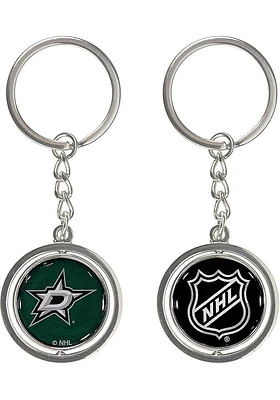 Dallas Stars Spinning Logo Keychain - Green