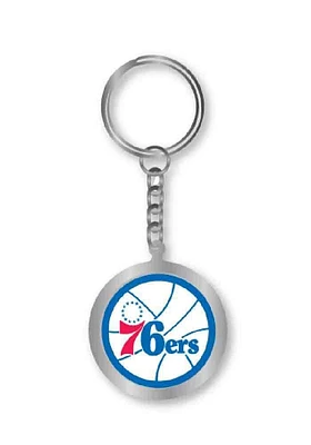 Philadelphia 76ers Spinning Logo Keychain - Silver