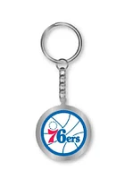 Philadelphia 76ers Spinning Logo Keychain - Silver