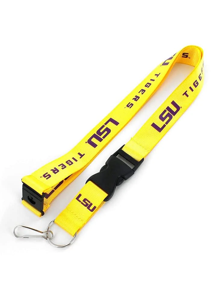 LSU Tigers Yellow Buckle Lanyard - Yellow