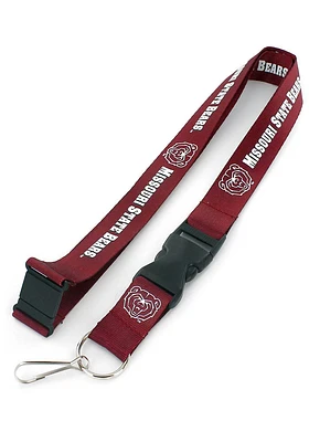 Missouri State Bears Maroon, Black Reversible Buckle Lanyard - Maroon