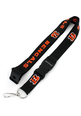 Cincinnati Bengals Black Buckle Lanyard - Black