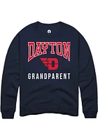 Rally Dayton Flyers Mens Navy Blue Grandparent Long Sleeve Crew Sweatshirt