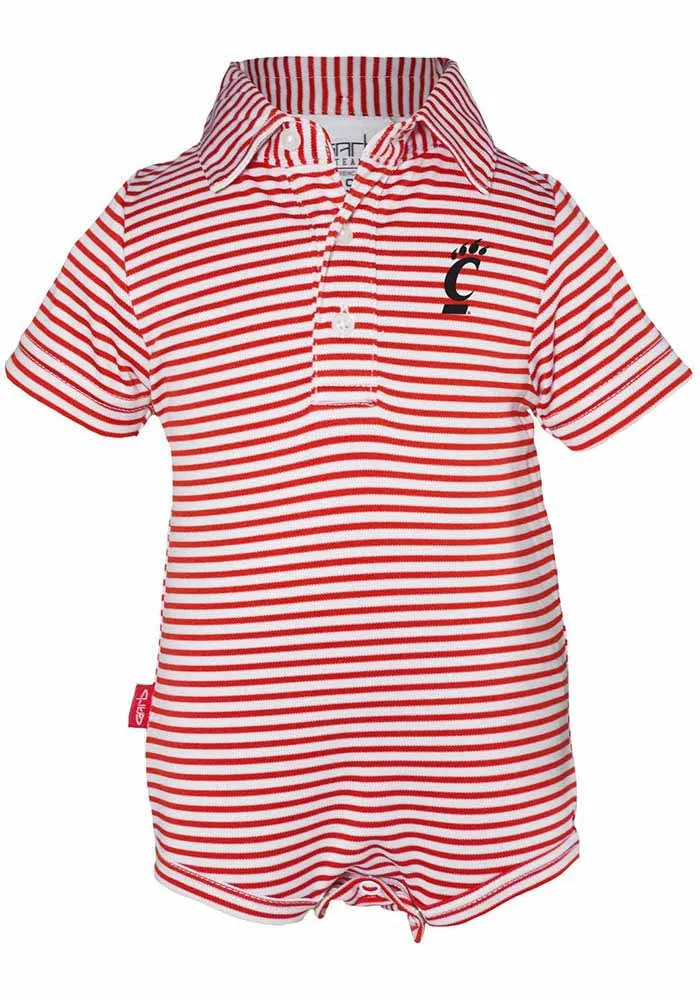 Cincinnati Bearcats Baby Red Carson Short Sleeve One Piece Polo