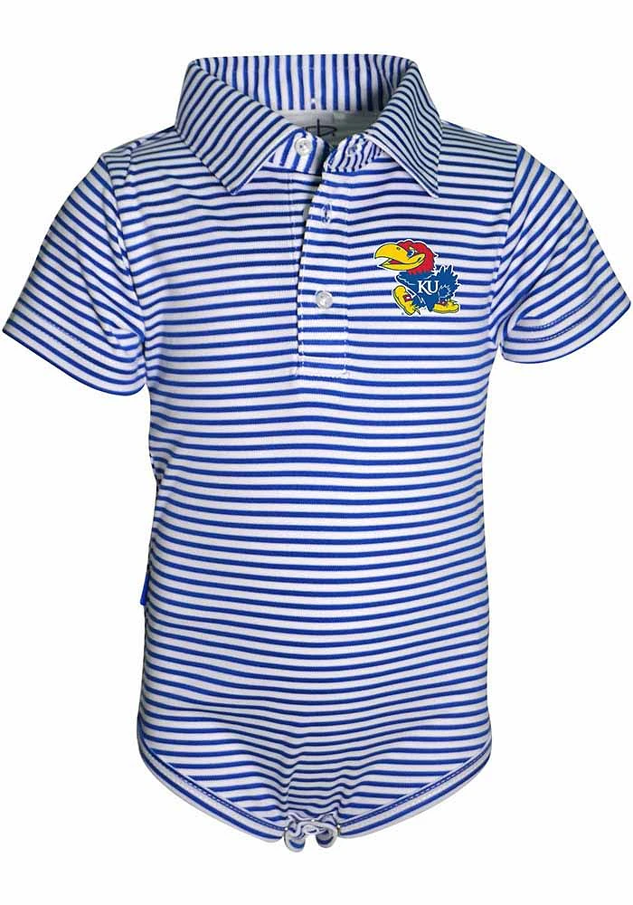 Kansas Jayhawks Baby Blue Carson Short Sleeve One Piece Polo