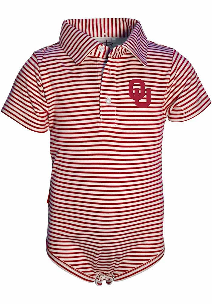 Oklahoma Sooners Baby Cardinal Carson Short Sleeve One Piece Polo