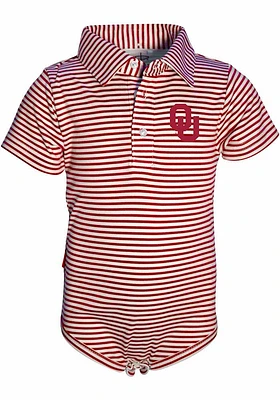 Oklahoma Sooners Baby Cardinal Carson Short Sleeve One Piece Polo