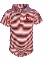 Oklahoma Sooners Baby Cardinal Carson Short Sleeve One Piece Polo