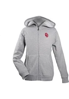 Oklahoma Sooners Youth Grey Henry Long Sleeve Full Zip Jacket