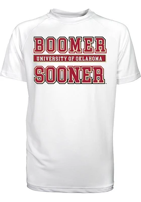 Oklahoma Sooners Youth White Kevin Short Sleeve T-Shirt