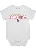 Oklahoma Sooners Baby White Otis Future Sooner Short Sleeve One Piece