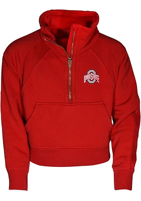 Ohio State Buckeyes Girls Red Dawn LS Tops Qtr Zip