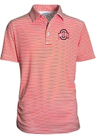 Ohio State Buckeyes Youth Red Carson Short Sleeve Polo Shirt