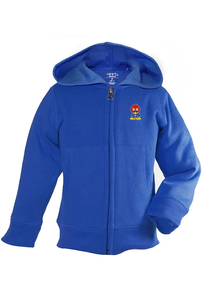 Kansas Jayhawks Toddler Henry Long Sleeve Full Zip Sweatshirt - Blue