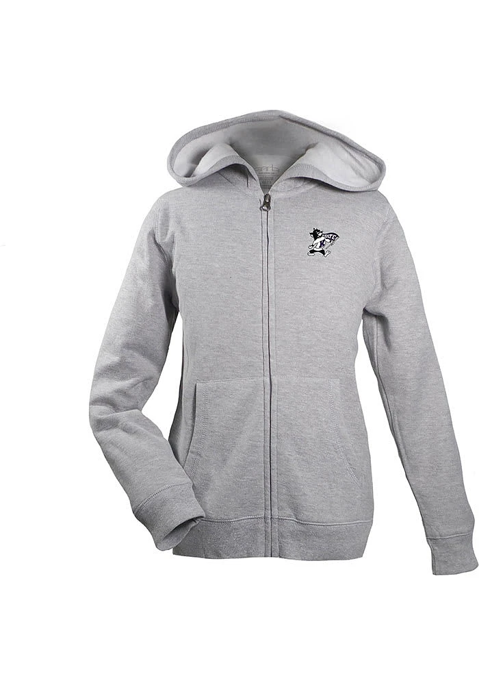 K-State Wildcats Toddler Henry Long Sleeve Full Zip Sweatshirt - Grey