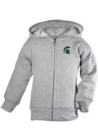 Michigan State Spartans Toddler Henry Long Sleeve Full Zip Sweatshirt - Grey