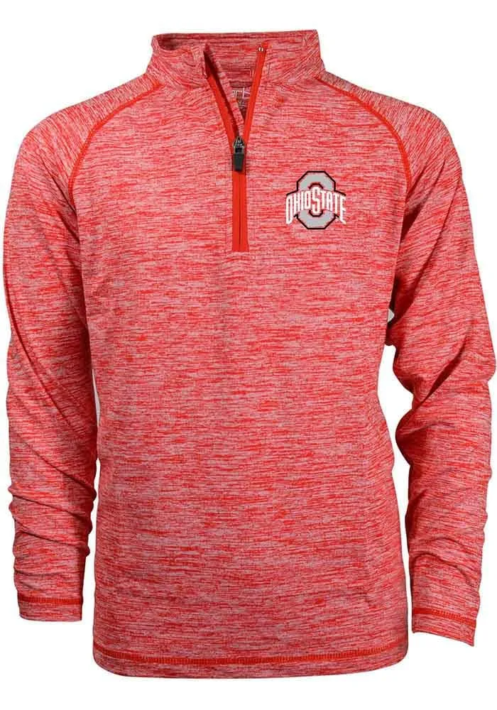 Ohio State Buckeyes Youth Red Miles Long Sleeve Quarter Zip Shirt