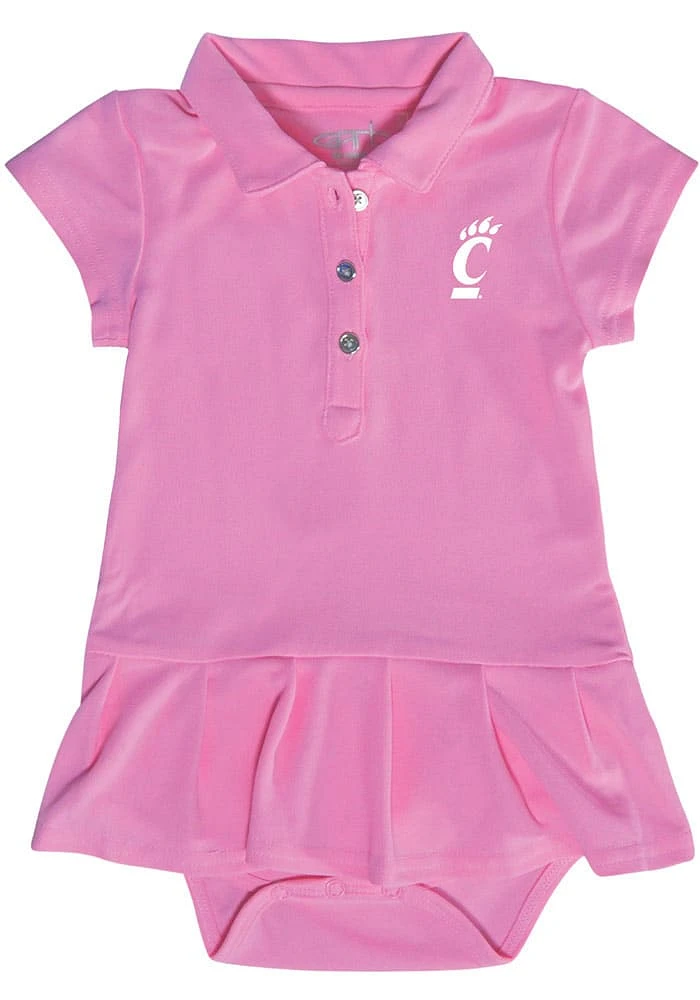 Cincinnati Bearcats Baby Girls Caroline Onesie Short Sleeve Dress