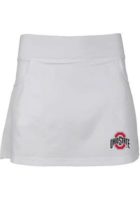 Ohio State Buckeyes Toddler White Sara Skort Bottoms Shorts