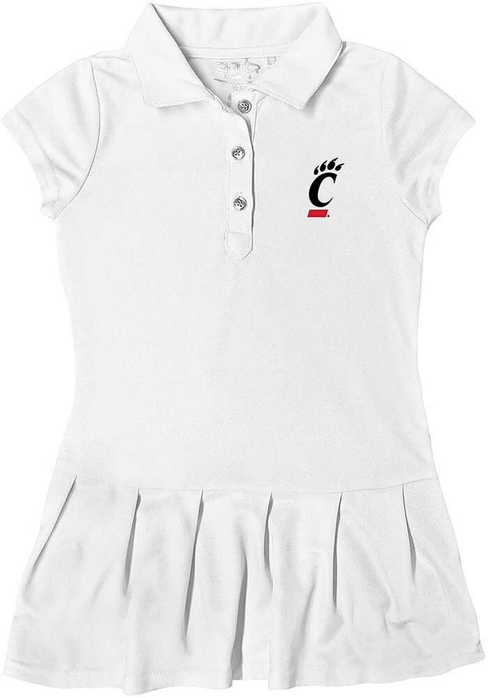 Cincinnati Bearcats Toddler Girls White Caroline Short Sleeve Dresses