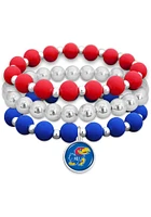 Kansas Jayhawks Amanda Stacked Womens Bracelet