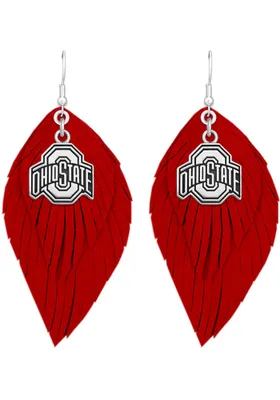 Ohio State Buckeyes Boho Womens Earrings
