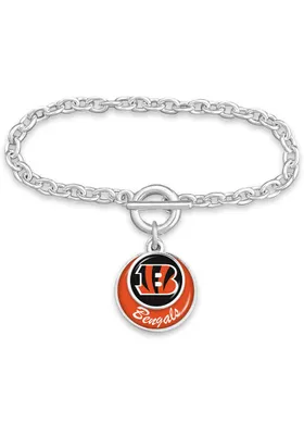 Cincinnati Bengals Stacked Disk Womens Bracelet