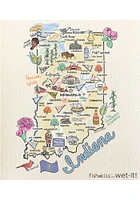 Indiana state map design Towel